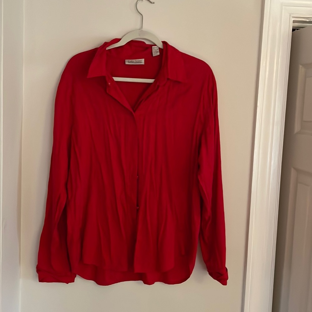 Vintage red button up